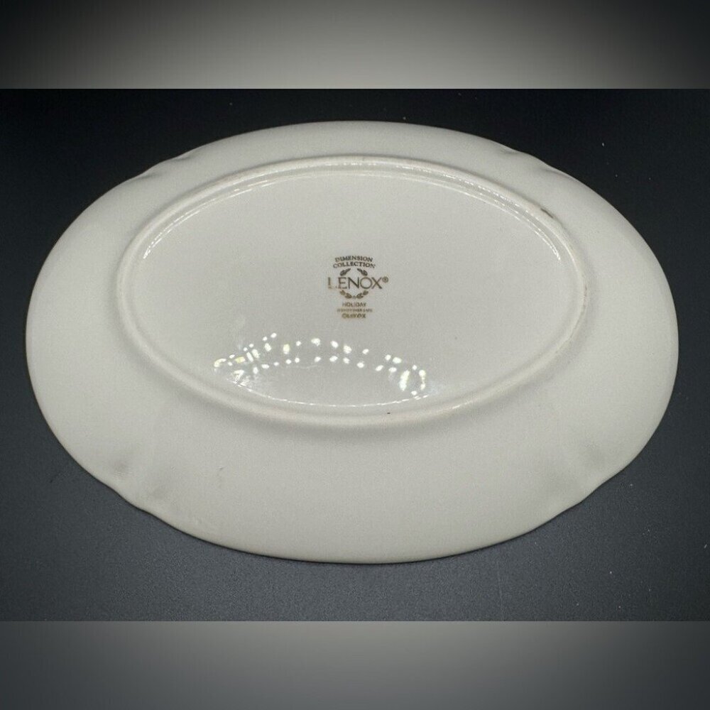 Lenox holiday festive berries dimension collection White Oval tea cup plate - Picture 2 of 2